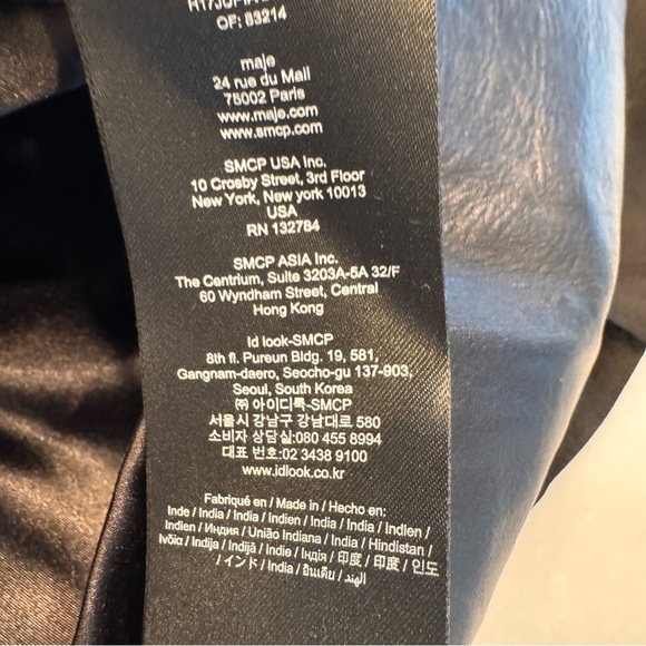 NEW Maje Leather Skirt Black Jupia Ruffle Mini A Line $595 Size 34 FR / 6 US - Picture 12 of 13